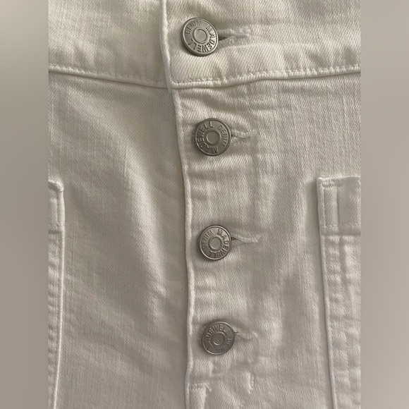 Madewell Womens White Light Wash High-Rise Denim Rolled Cuff Shorts Size 31 - Picture 6 of 13